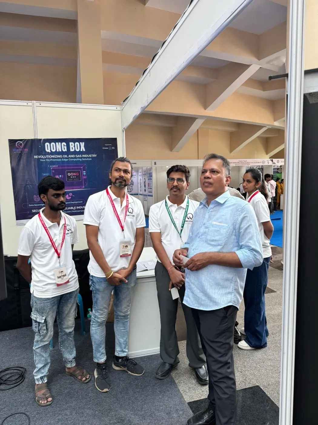 QONG BOX on-premises edge computing device on display at the stall